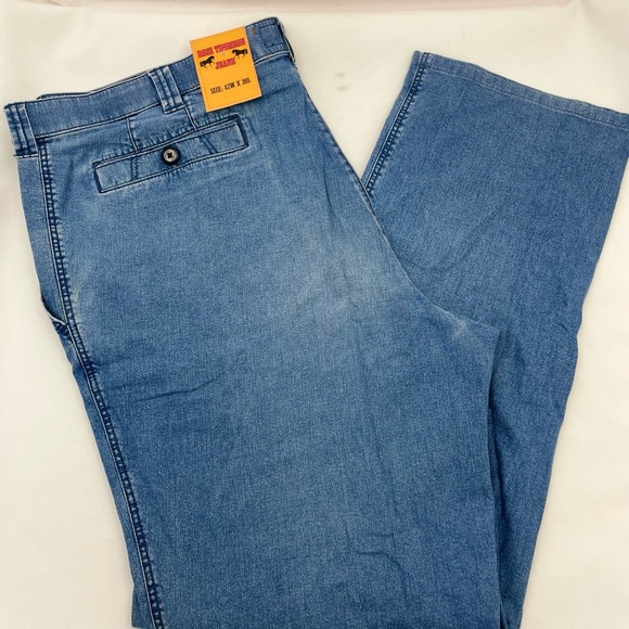 Ross Thomson Denim Jeans Faded Blue Distressed Straight NWT Men's 44 W x 32* - Picture 1 of 12
